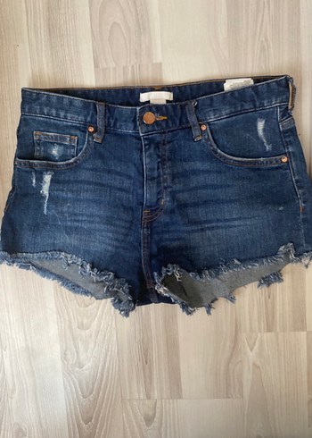 Kadın Lacivert Mini Denim Şort