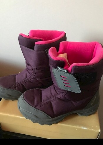 Kız Çocuk Mor Kauçuk Botlar Velcro