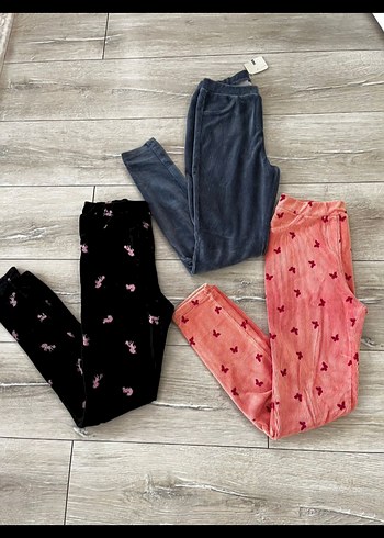 Kızlar için Pileli ve Bol Kesim Bağlama Desenli Tayt lacivert yk - Görsel 2