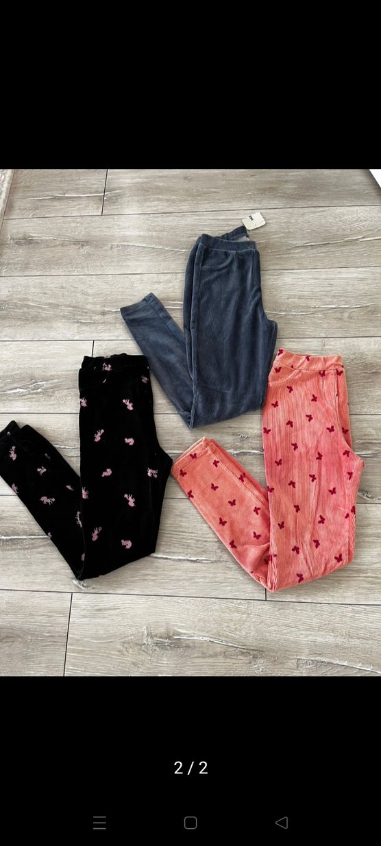 Kızlar için Pileli ve Bol Kesim Bağlama Desenli Tayt lacivert yk - Görsel 2