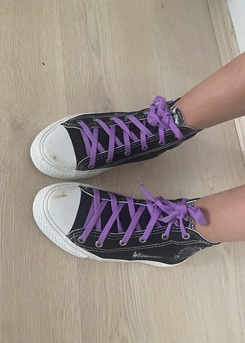 Kız Çocuk Mor Baskılı Spor Ayakkabı - Görsel 7