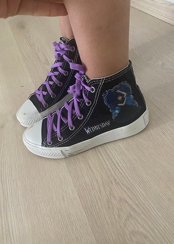 Kız Çocuk Mor Baskılı Spor Ayakkabı - Görsel 3