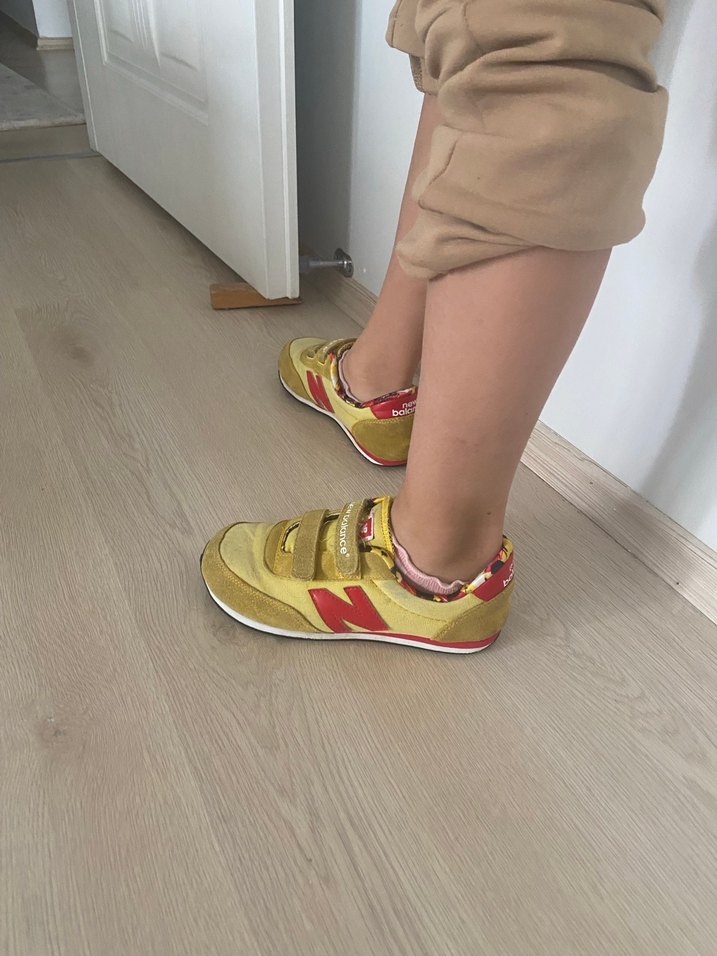 Sarı kız  Çocuk Cırt Cırtlı Spor Ayakkabı - Görsel 2