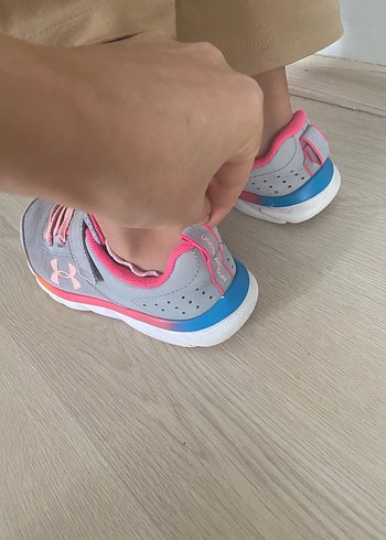 Kız Çocuk Gri Pembe Spor Ayakkabı - Görsel 3