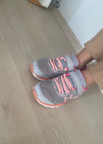 Kız Çocuk Gri Pembe Spor Ayakkabı - Görsel 7