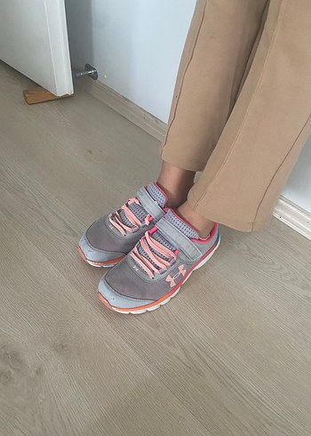 Kız Çocuk Gri Pembe Spor Ayakkabı - Görsel 4