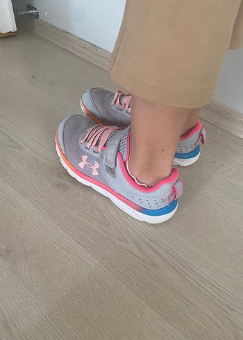 Kız Çocuk Gri Pembe Spor Ayakkabı - Görsel 2