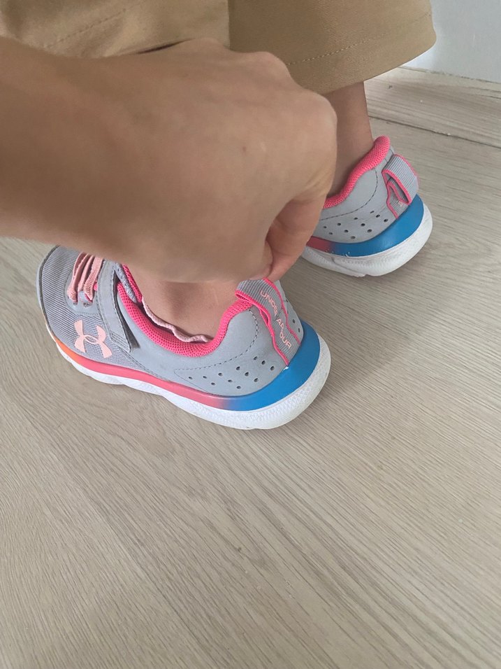 Kız Çocuk Gri Pembe Spor Ayakkabı - Görsel 3