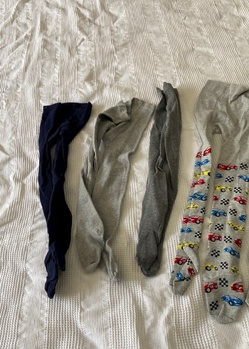 Çocuk Gri Batik Desenli Külotlu Çorap - Görsel 2