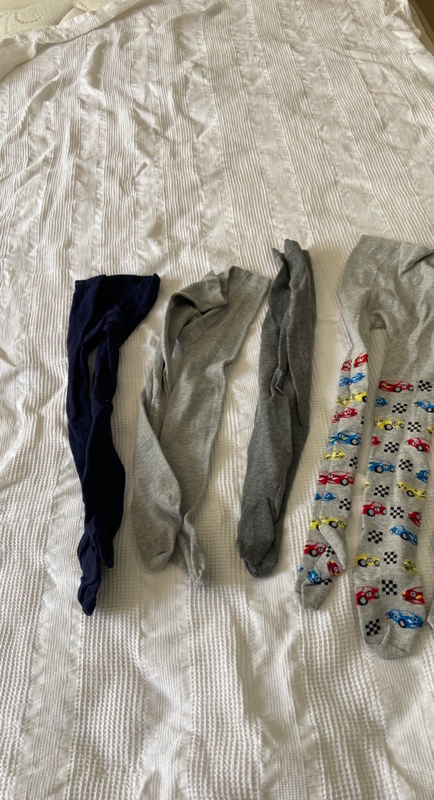 Çocuk Gri Batik Desenli Külotlu Çorap - Görsel 2