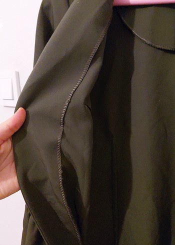 Kuaklı, Uzun, Haki uzun ince kaban - Görsel 5