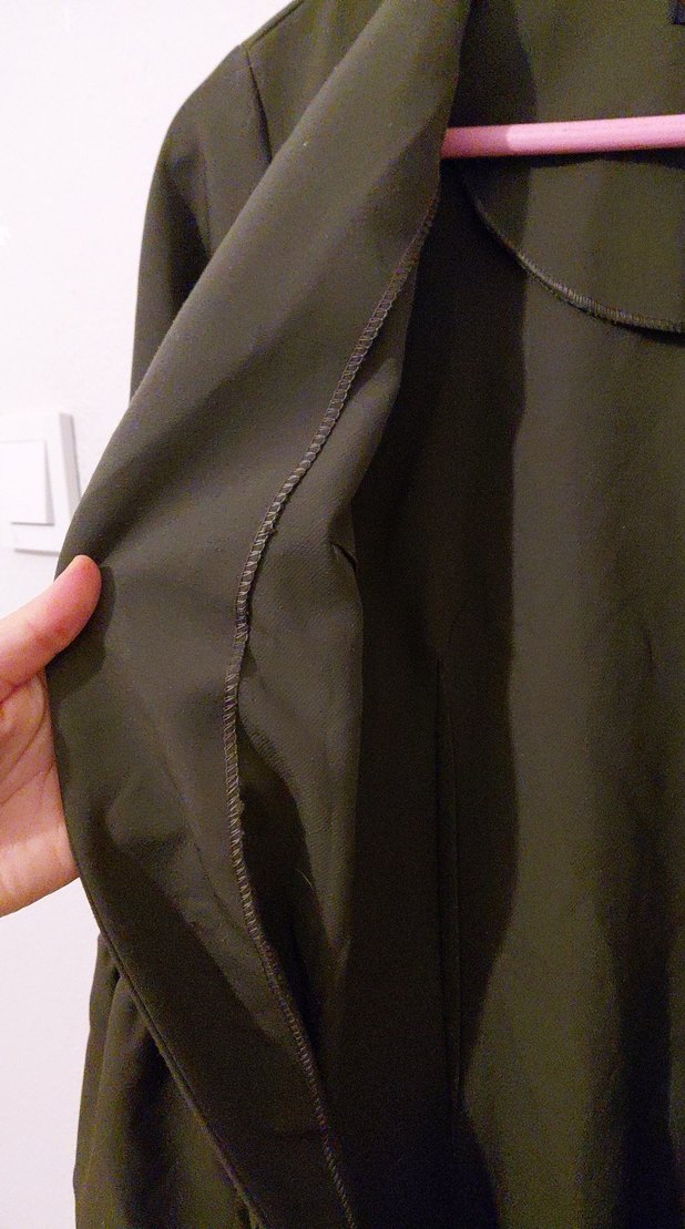 Kuaklı, Uzun, Haki uzun ince kaban - Görsel 5