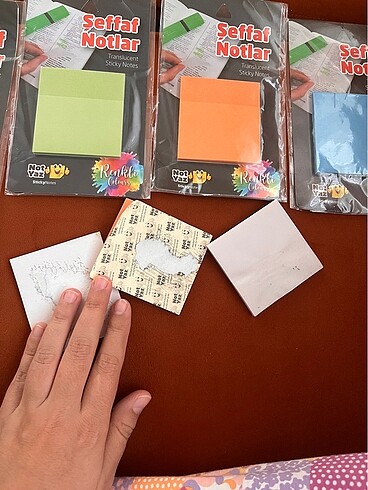  Beden Renk Şeffaf post it