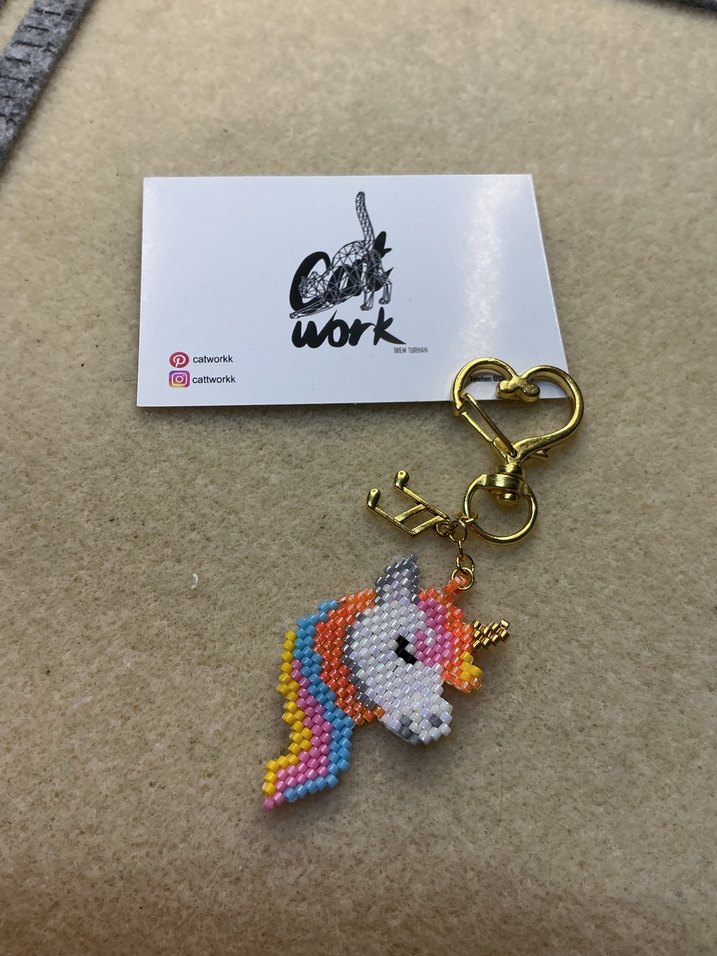 Miyuki unicorn anahtarlık - Görsel 2