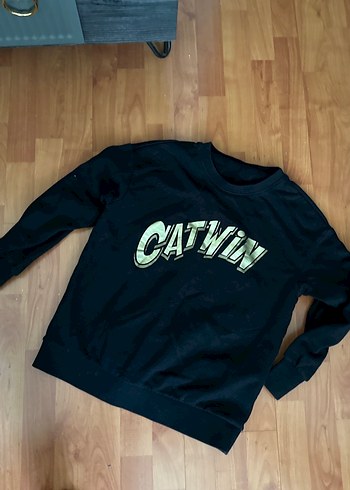 Diğer Siyah Catwin Bisiklet Yaka Sweatshirt