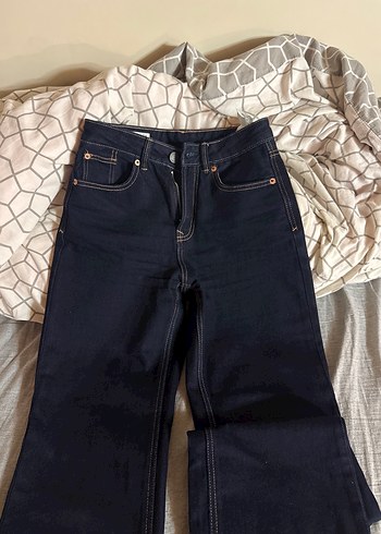 Stradivarius Koyu Lacivert Yuksek Bel Denim Jean