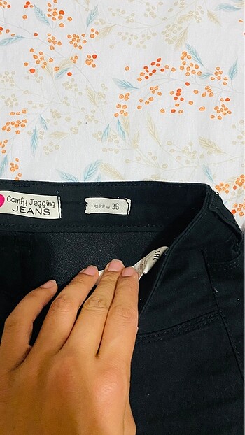 36 Beden siyah Renk Siyah koton pantolon