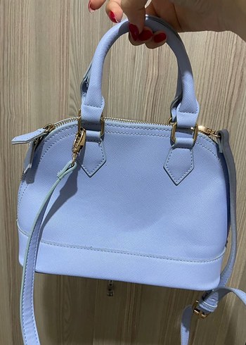 Bershka Pastel Mavi Deri Tokalı Kadın Çanta - Görsel 2