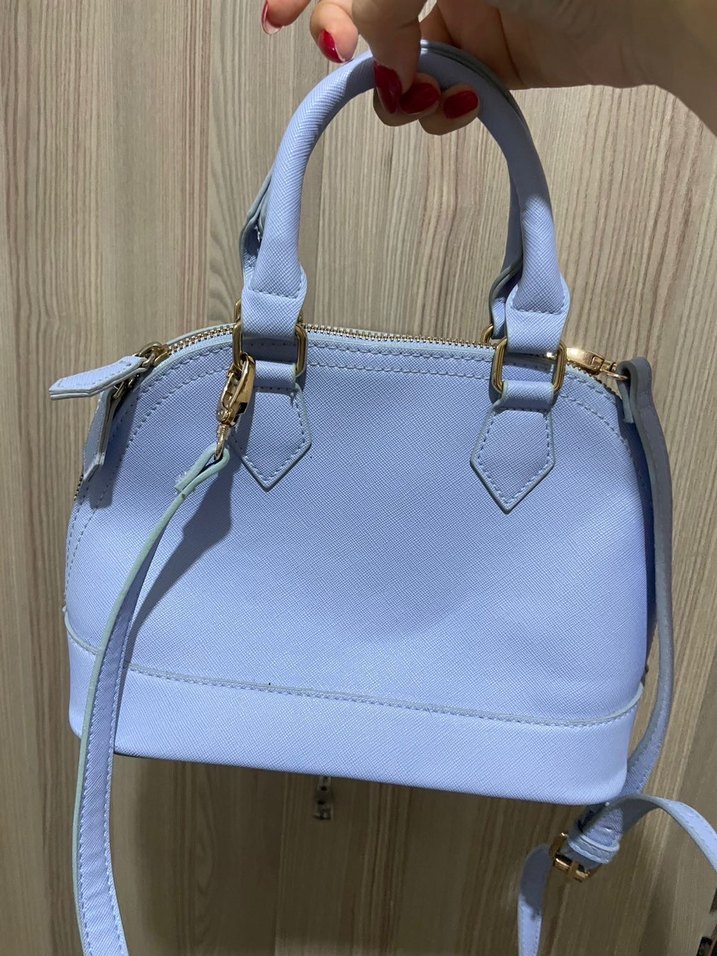 Bershka Pastel Mavi Deri Tokalı Kadın Çanta - Görsel 2