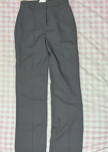Gri Regular Fit Kumaş Pantolon - Görsel 2