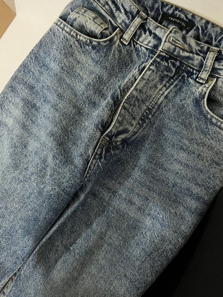 Kadın Siyah Batik Desenli Kot Pantolon - Görsel 2