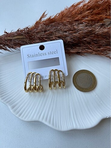 Accessorize Taşlı Çelik küpe