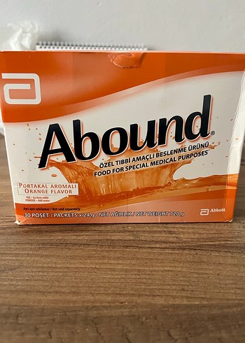 Diğer Abound Portakal Aromalı Tıbbi Beslenme Tozu 30 poşet. Sıfır kutu