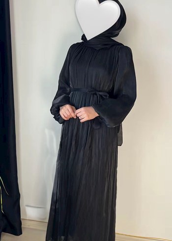 Diğer Siyah Sifon Tesettur Elbise