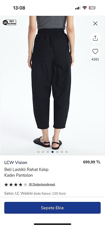 m Beden Lcw pantolon