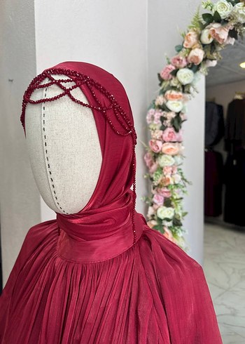 Accessorize  Bordo Kristal Boncuklu Bas Aksesuari