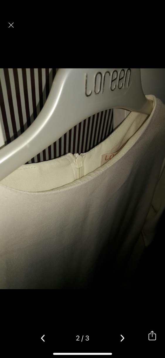 Uzun Kollu Beyaz Midi Kadın Tunik - Görsel 2