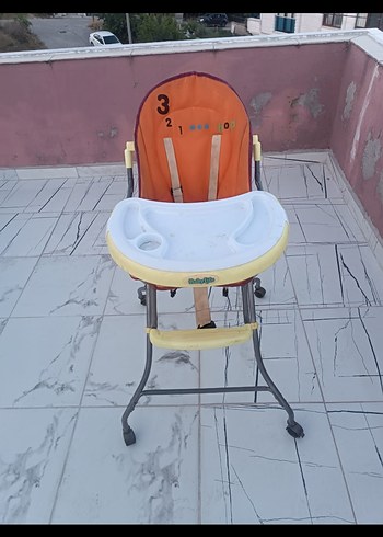 Turuncu Bebek Mama Sandalyesi