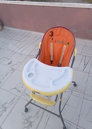 Beden turuncu Renk Turuncu Bebek Mama Sandalyesi