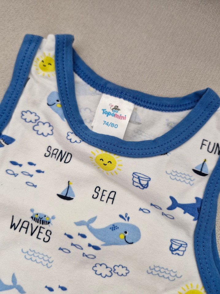 Mavi Baskılı Erkek Çocuk Atlet - Görsel 2