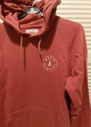 l Beden Bordo Kapüşonlu Kadın Sweatshirt