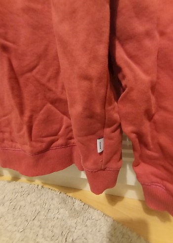 l Beden bordo Renk Bordo Kapüşonlu Kadın Sweatshirt
