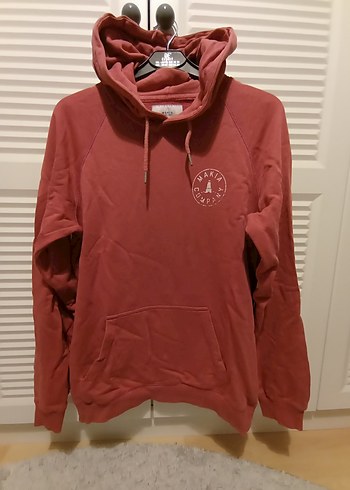 Bordo Kapüşonlu Kadın Sweatshirt