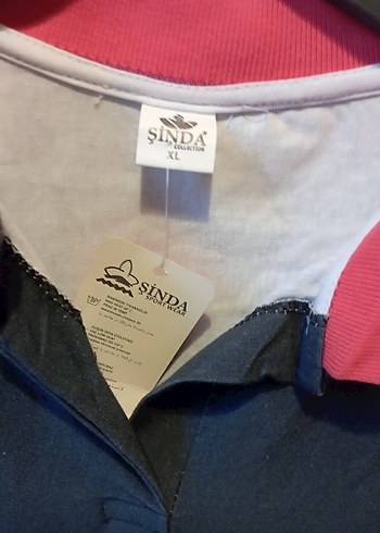 Pembe Yakalı Çiçek Desenli Hamile Tişörtü - Görsel 3