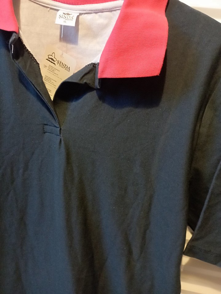 Pembe Yakalı Çiçek Desenli Hamile Tişörtü - Görsel 4