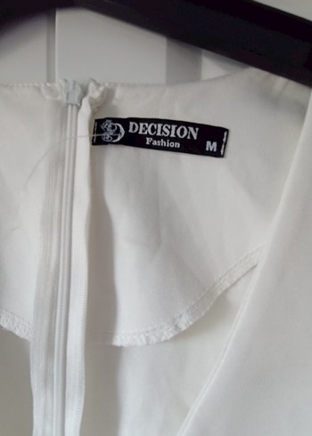 Beyaz V Yakalı Kısa Keten Tulum - Görsel 3