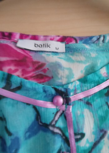 Bohem Çok Renkli Bağcıklı V Yaka plaj elbisesi - Görsel 6