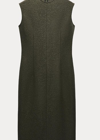 Zara Haki 100 Yun Kolsuz Elbise