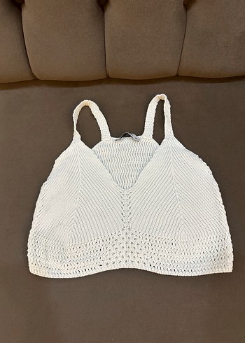 Beyaz Örgü Bohem Bralet