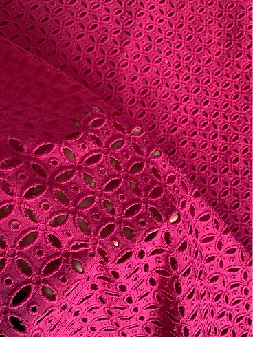 Fuşya pembe güpür kumaş 200x250