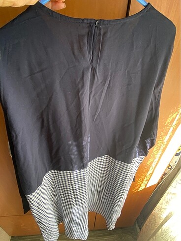 LC Waikiki Xxl 44 lacivert kareli simli tunik
