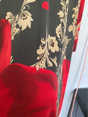 xl Beden 42 gri desenli pamuklu elbise tunik