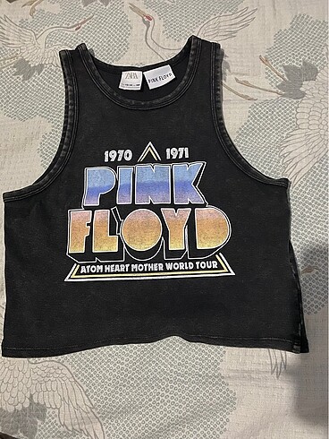 Zara Zara Pink Floyd crop tank tişört