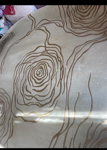 200x300 6m2 Bej Gül Desenli Halı