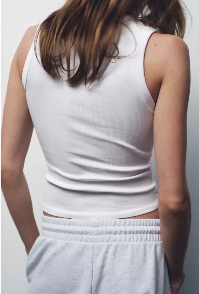 Zara nakışlı Baskılı New York yazılı Top atlet - Görsel 3