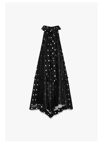 s Beden siyah Renk Zara Puantiye halter top bluz